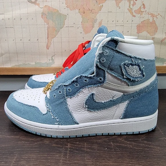 BRAND NEW Nike Air Jordan 1 Retro High OG Denim Men's Size 10.5 - Picture 7 of 12